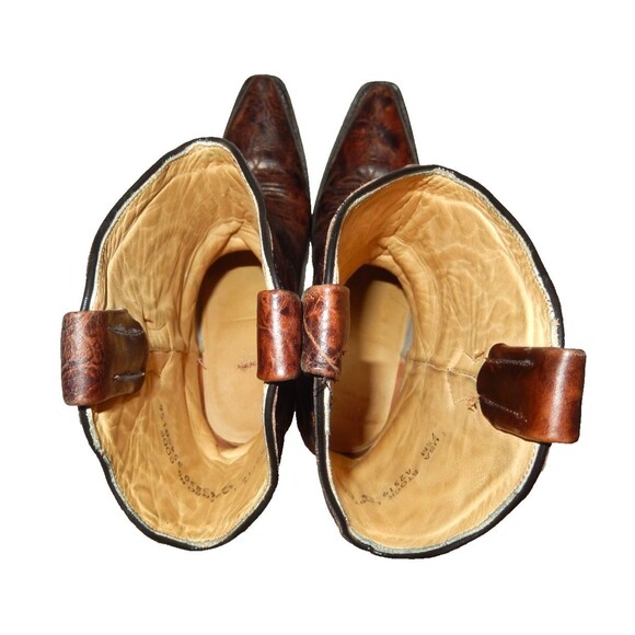 Corral Vegas Marble Western Cowboy Boots Women's 7.5 M Leather Brown Snip Toe - Picture 8 of 8
